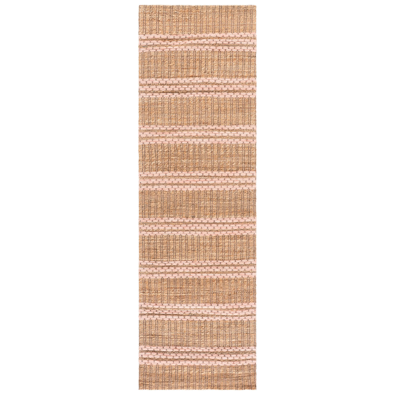 Martha Stewart 9525 Hand Tufted 40% Jute; 40% Wool; 20% Cotton Striped Rug, Runner 2'3" x 8'