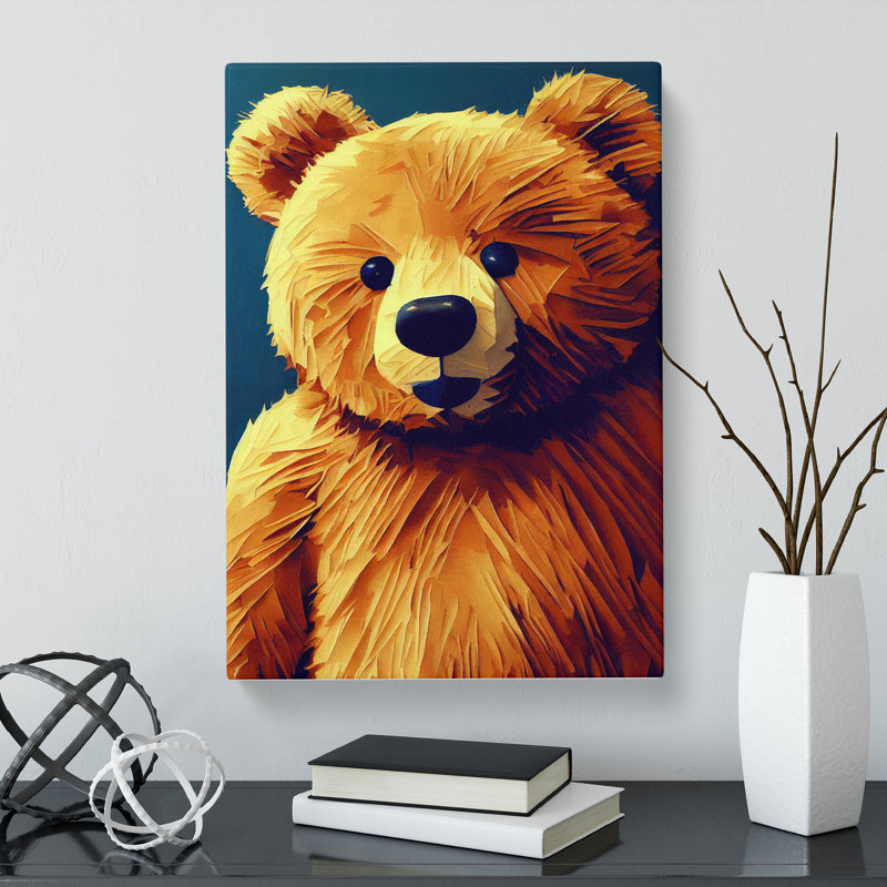 Teddy Bear - Wrapped Canvas, 50cm H x 35cm W x 3cm D