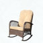 Chaise berçante d'extérieur surdimensionnée en osier avec coussins épais-810021072