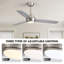 Ventilateur de plafond moderne à 3 pales de 52 po avec télécommande et lumière DEL-97040584-97040583