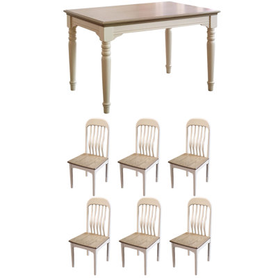Country style dining table and chair
