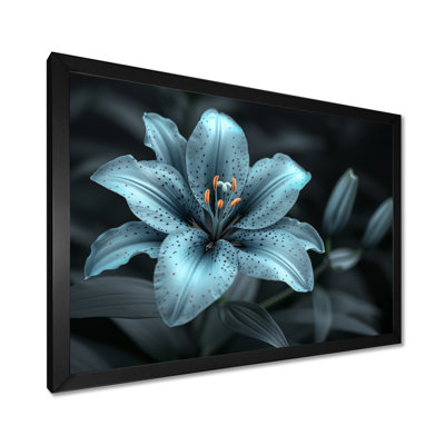 Photo moderne sur verre lys blanc et bleu moderne II
