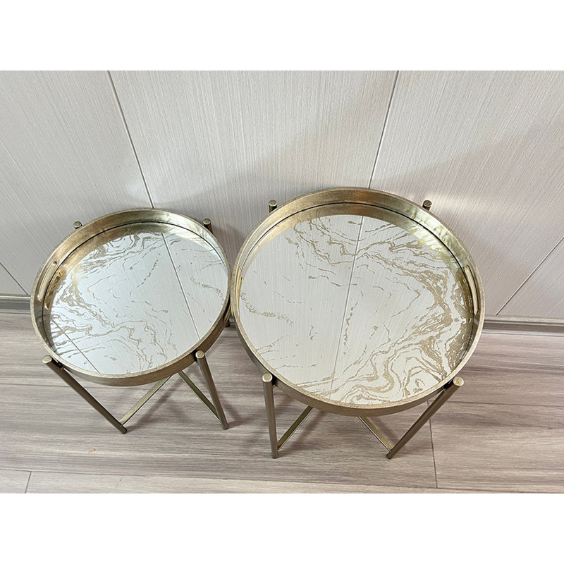 Baccari Tray Top Side Table Set