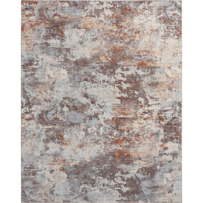 B Abstract Area Rug in Ivory