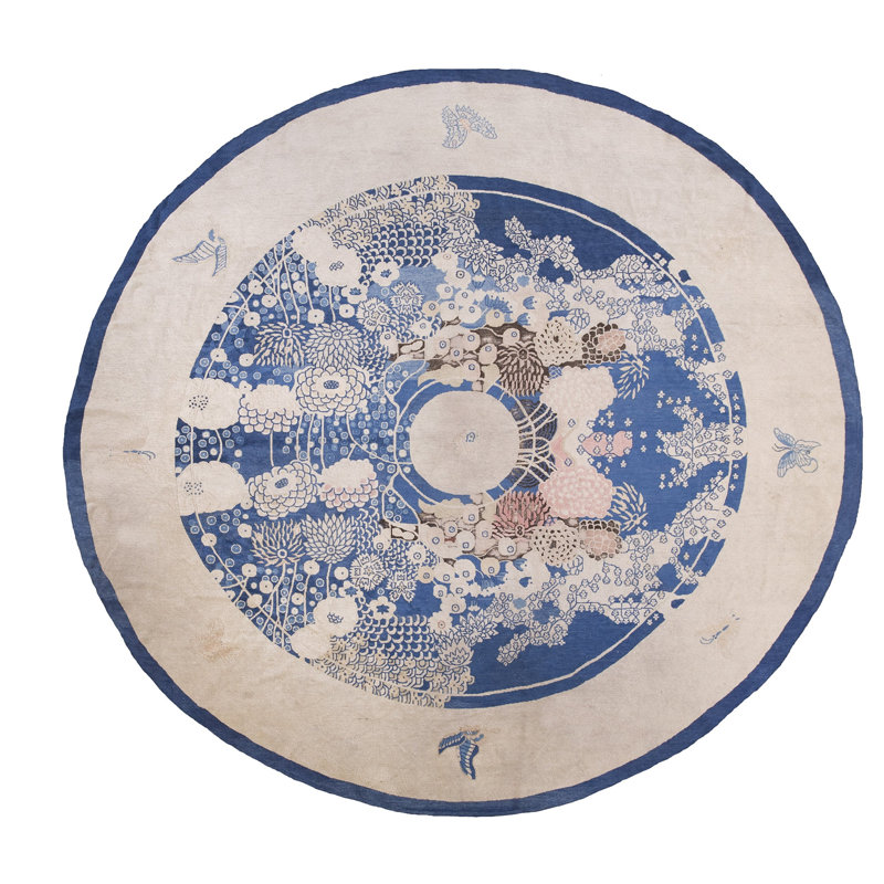 Tapis rond antique chinois artistique