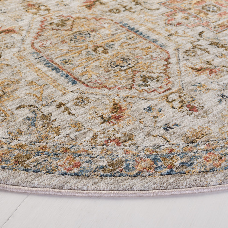 Tapis argenté Silverado 108, Rond 6 pi 4 po