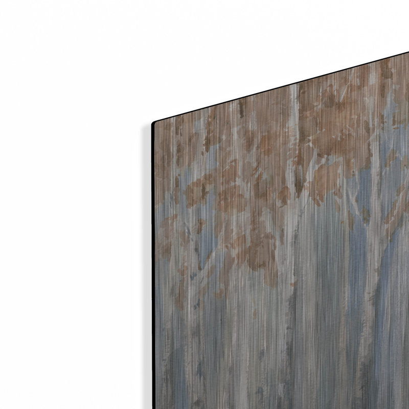 Art mural en métal Millwood Pines «Fall Birches» par Danhui Nai, H 16 po x l 16 po