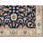 Hand-Knotted Navy & Beige Wool Area Rug 9' x 12' ft– Traditional Persian Floral Medallion Oriental Carpet for Living Room & Bedroom