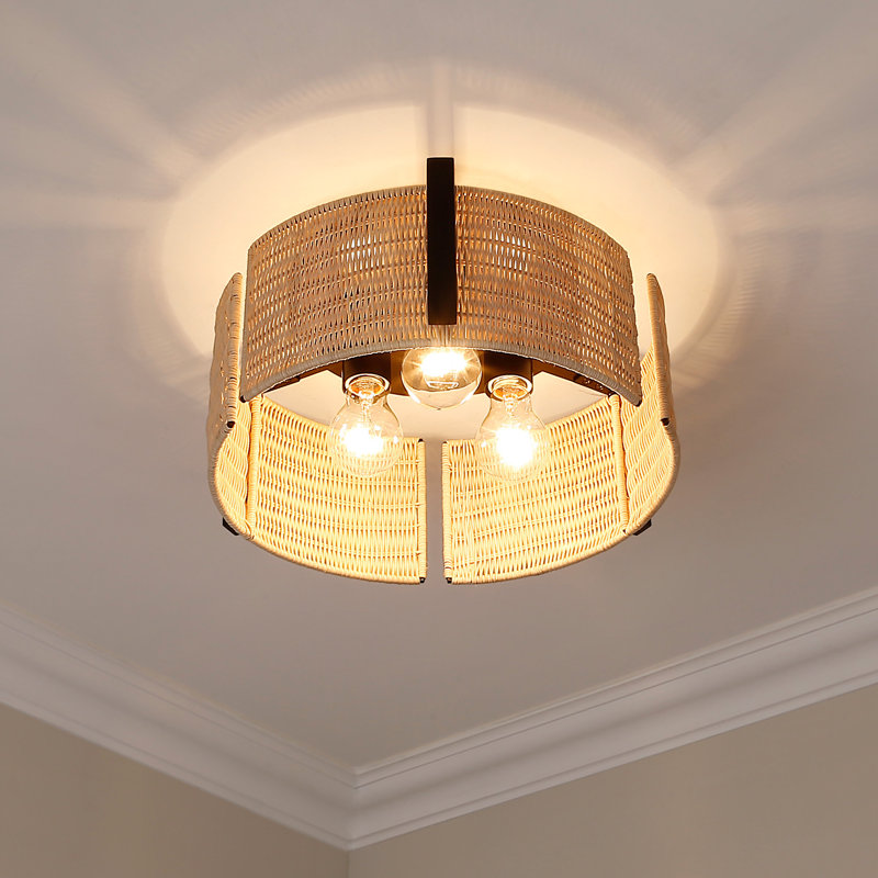 Alviva Wicker Flush Mount