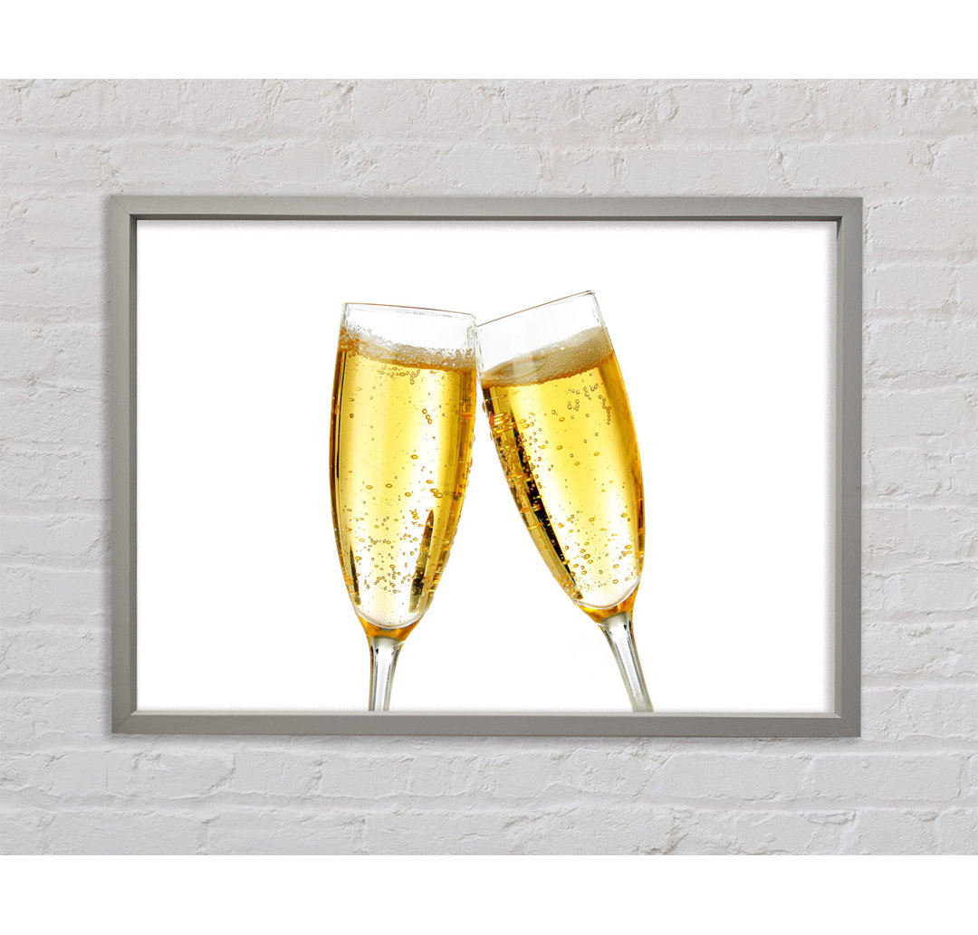 Gerahmtes Leinwandbild Champagne Glass Cheer