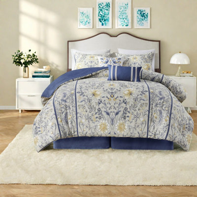 Ensemble de literie complète en coton 6 pièces de qualité supérieure, confort campagnard pour la maison