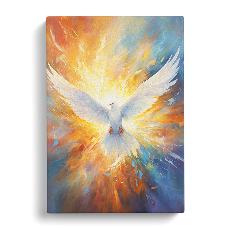 Dove Bird Abstract - Print, 60cm H x 40cm W x 3cm D