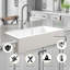 Évier de cuisine en argile réfractaire l 30 po x P 19 po, cuve simple à tablier blanc-135438894