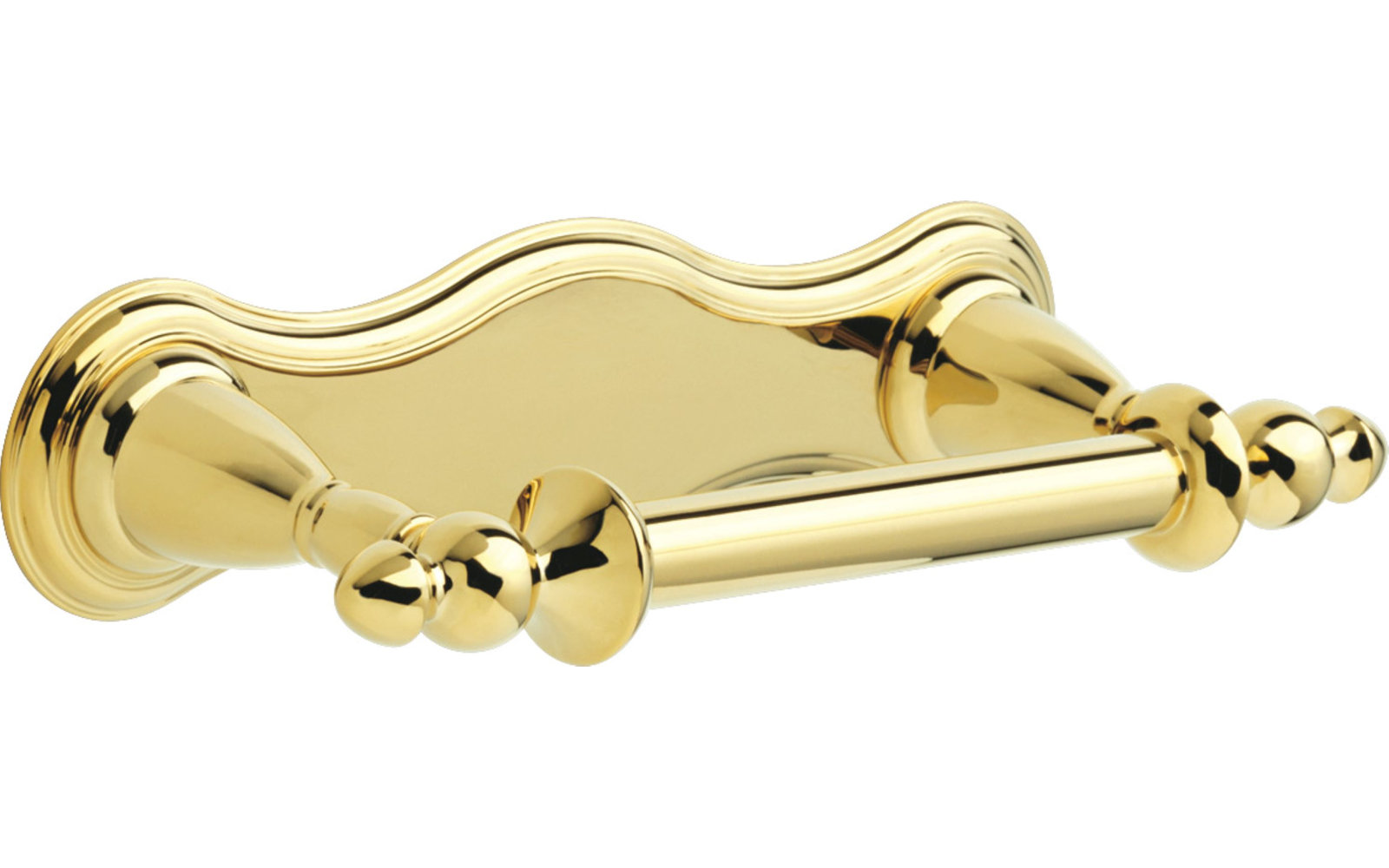 Victorian Wall Mounted Toilet Paper Holder, Brilliance Polished Brass