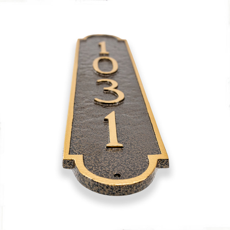 Rockford Column Address Sign Plaque, Antique Copper / Copper, Yes