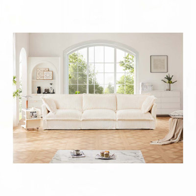 3 Seater Sofa with Suppleness Armrests,Deep Seat