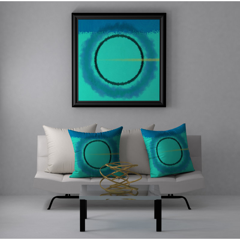 Abstract Reversible Throw Pillow, 18" H x 18" W