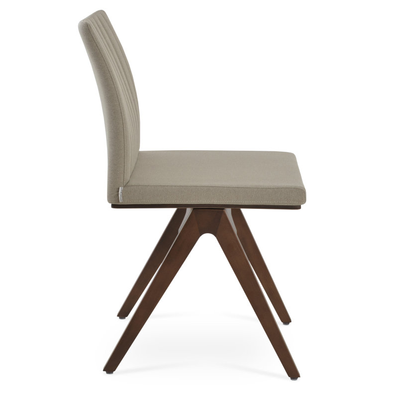 Chaise Zeyno Fino, Noyer, Rouge
