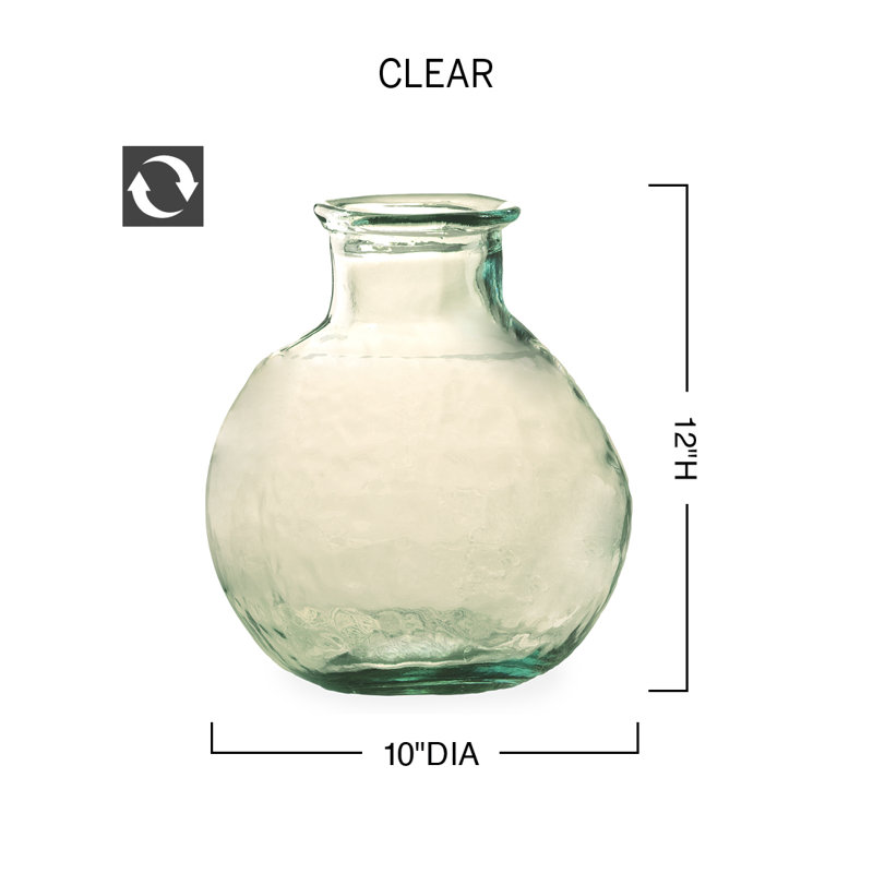 Zahrah Glass Table Vase, Amber