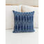 Housse de coussin carrée indigo Nira