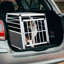 Boîte de voyage en aluminium de haute qualité pour animaux de compagnie, 35 25 27 po, forme argent noir simple à installer