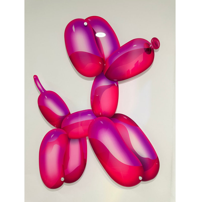 Décoration murale chien ballon, Rose