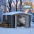 10X12ft Lockable Black Metal Shed With Built-In Window And Portable Tool Light - Spacious & Well-Lit Storage Solution-119188621
