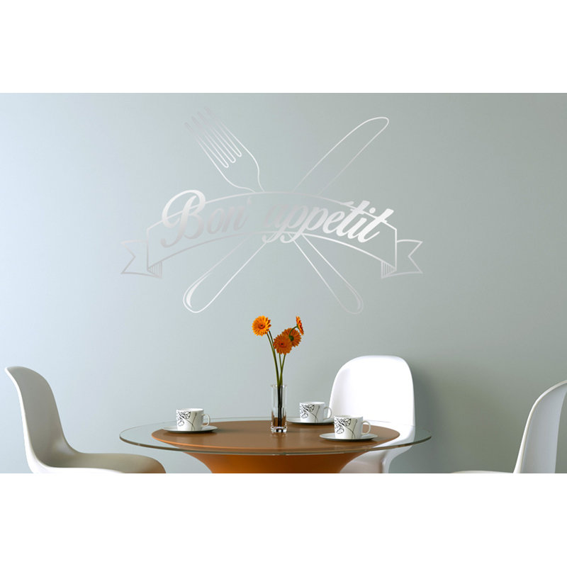 Wall Decal, Medium, Shiny Silver