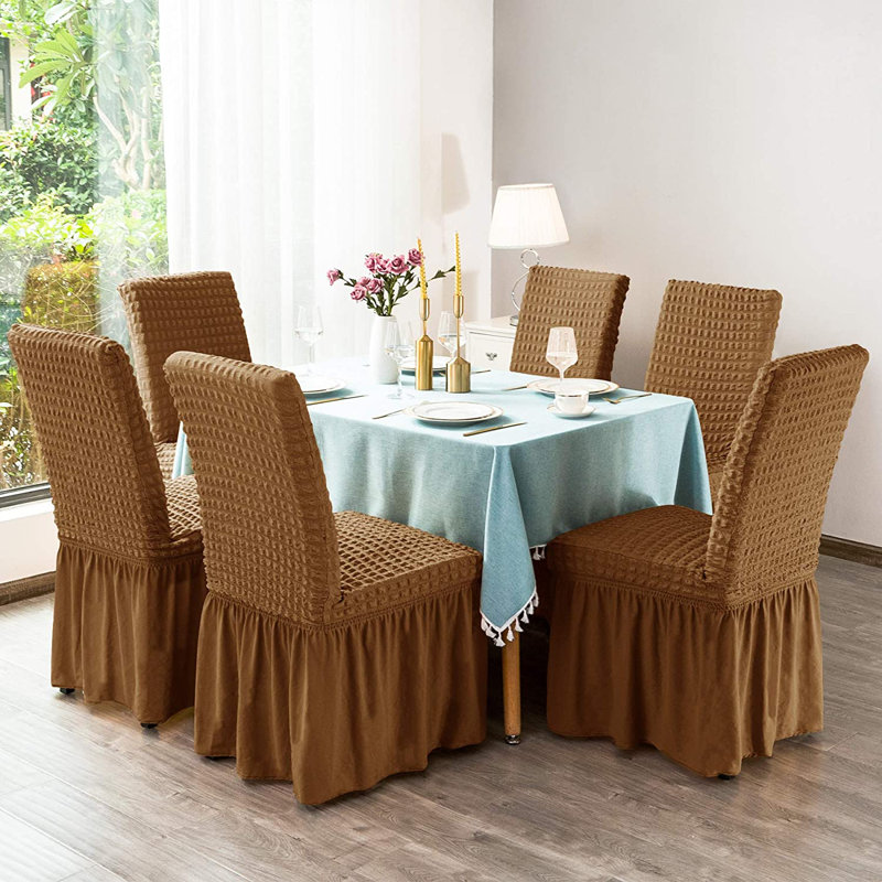 Housse pour chaise de salle à manger Universal, Amande
