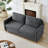 Linen Flared Arm Loveseat with Storage-47937124-27804201
