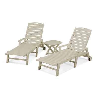POLYWOOD® Nautical 27" Patio Chaise Lounge Set