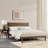 Minimalist Solid Wood Platform Bed with Tall Headboard, Sturdy Construction-1535199514