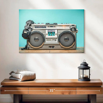 Abarca Vintage Boombox And Headphones