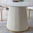 Round sintered stone carrara white dining table