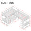Lit superposé avec lit mezzanine attaché-401967776
