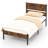 Bed Frame With Wooden Headboard Under-bed Storage No Box Spring Needed-108760569