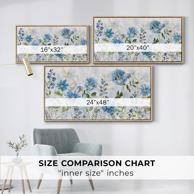 Jardin d'éveil printanier - Toile tendue avec châssis encadré - Prêt à être accroché, Naturel