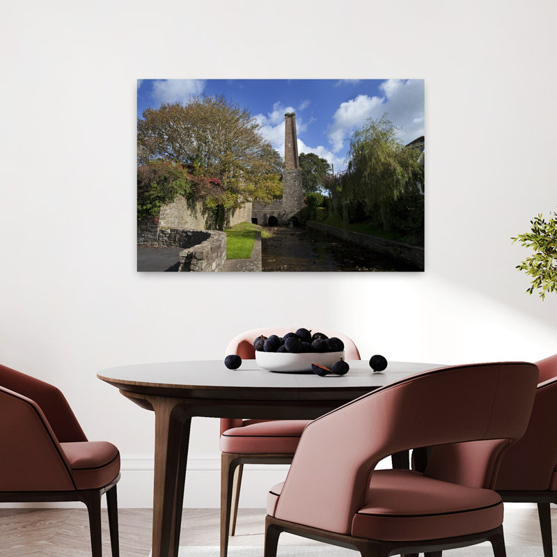 19th Century Whiskey Distillery Chimney Clashmore County Waterford Ireland by George Munday - Wrapped Canvas Print