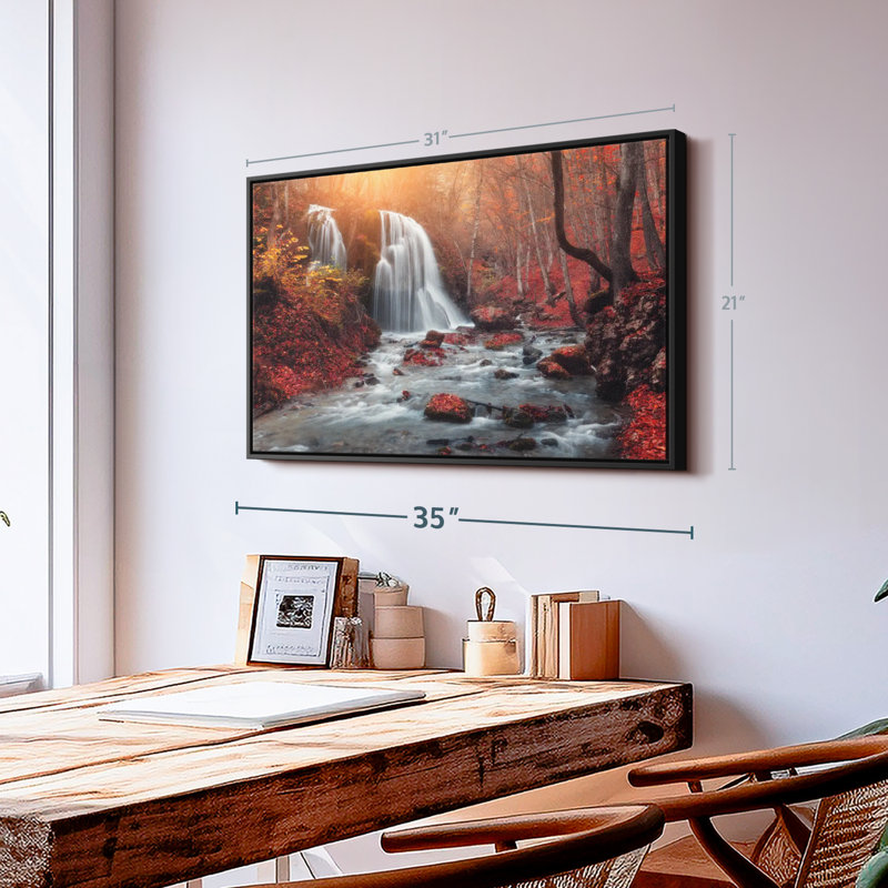 Bien-être «Waterfall In Autumn», H 31 po x l 21 po