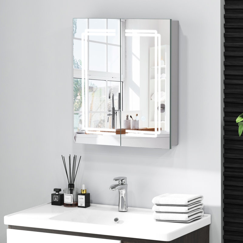  Armoire à pharmacie 23,5 po x 27,5 po avec miroir lumineux