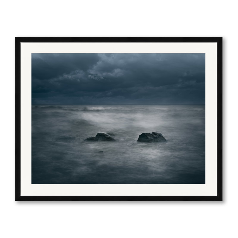 Dark and Stormy Print, 24" H x 30" W, Black Framed Paper