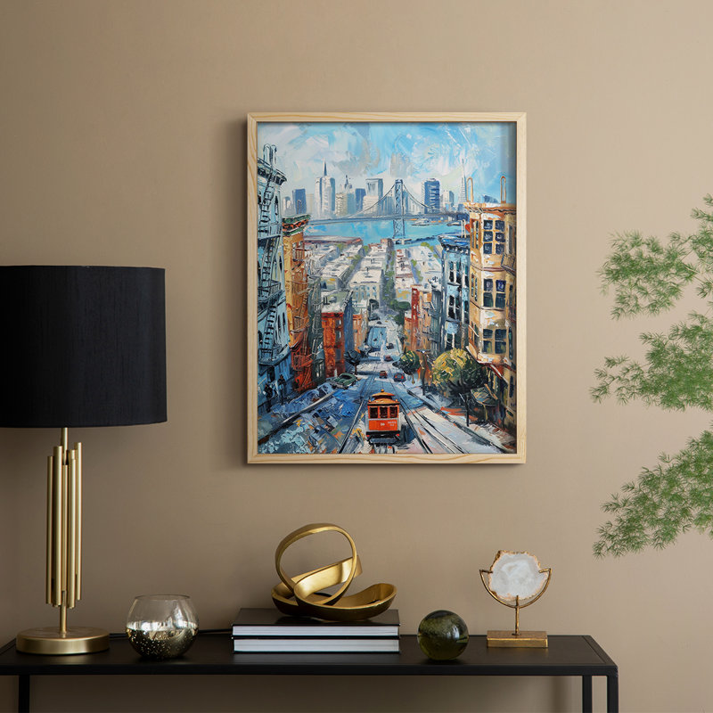 «LANDSCAPES Series CECLVI», reproduction encadrée - bois massif, Naturel, H 15 po x l 12 po