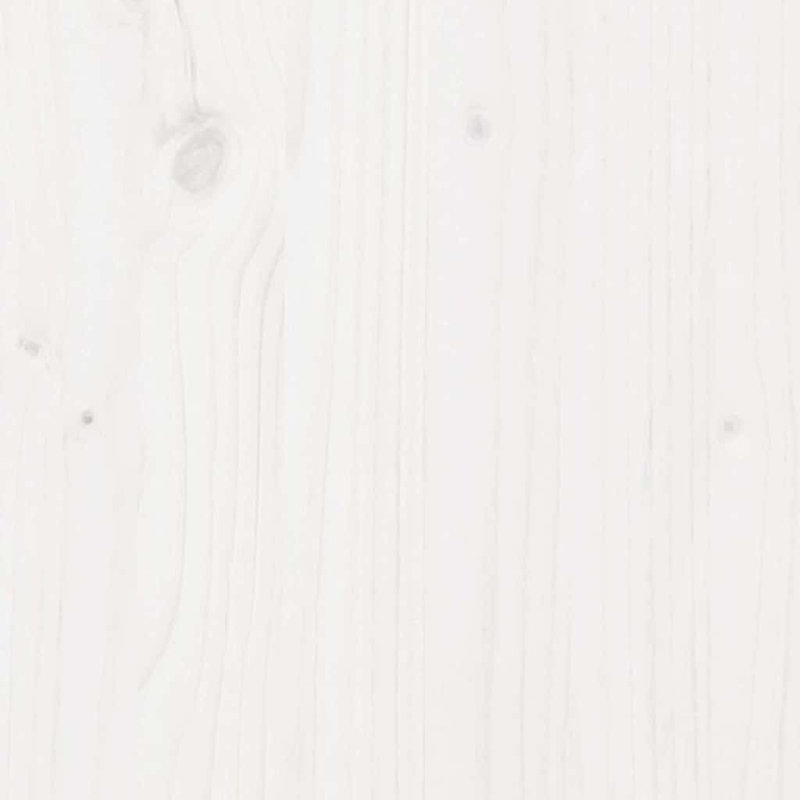 Solid Wood Bed, European Double (140 x 200cm), White