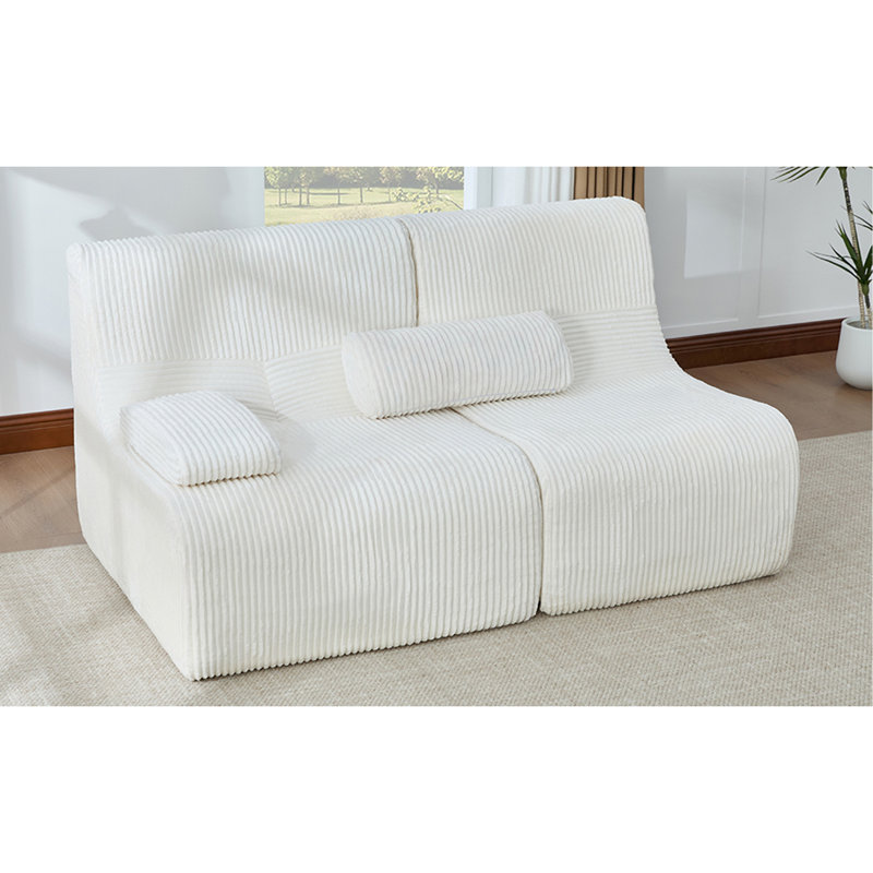 Canapé modulaire 63,7 po Modern, Beige