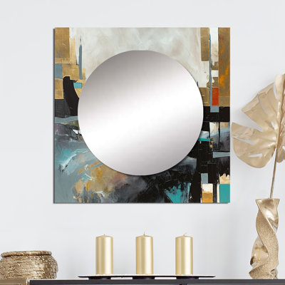 Meerub - Abstract Landscape Large Square Mirror For Wall Art Decor