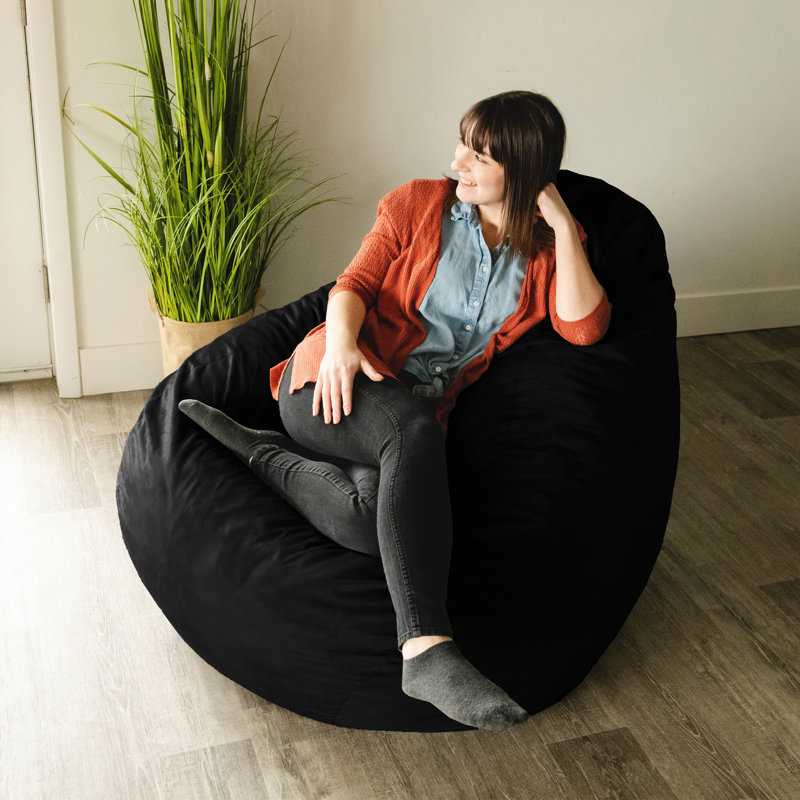 Fauteuil à billes Big Joe, Peluche noire