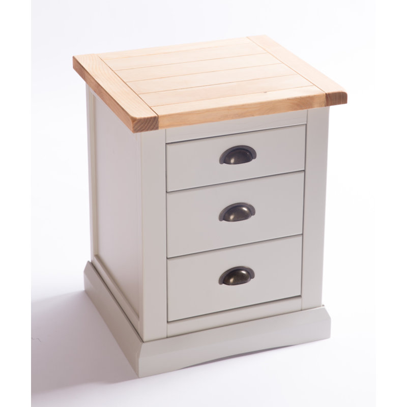 Alaric 45cm W Solid + Manufactured Wood Bedside Table