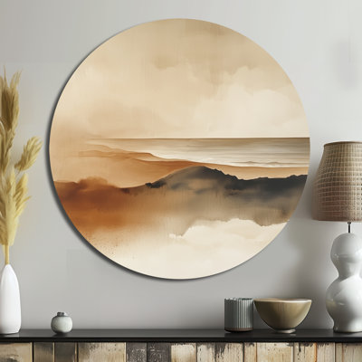 Jacoya - Abstract Modern Transitional Large Round Metal Wall Art