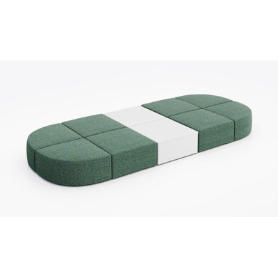 8 Person Modular Seating With Occasional Table-Fabric