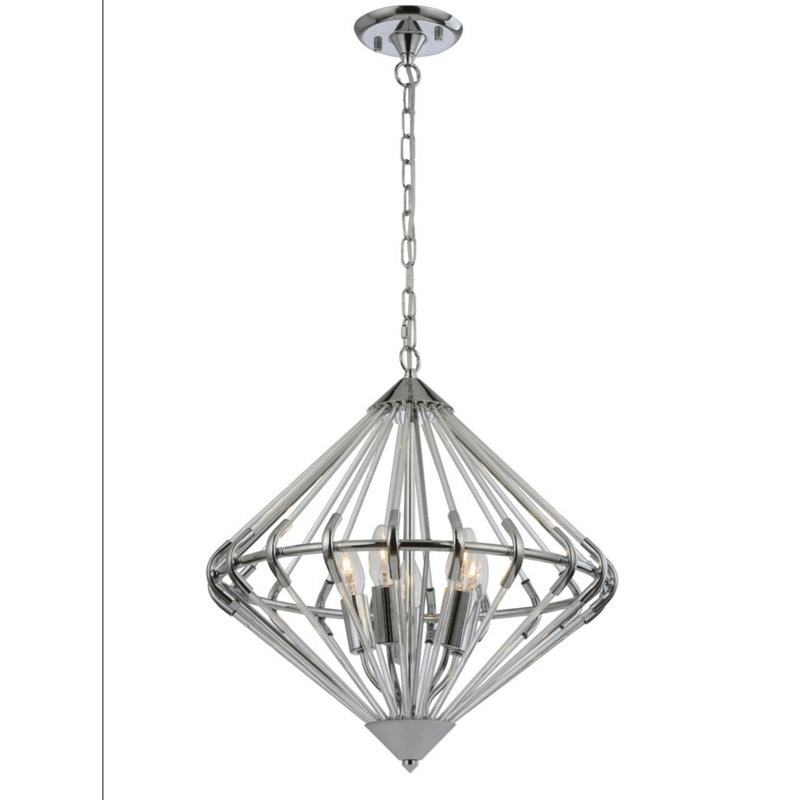 Alyeska 5 - Light Single Pendant, Chrome, Chrome